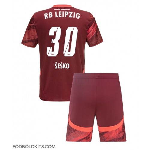 RB Leipzig Benjamin Sesko #30 Udebanesæt Børn 2024-25 Kortærmet (+ Korte bukser)